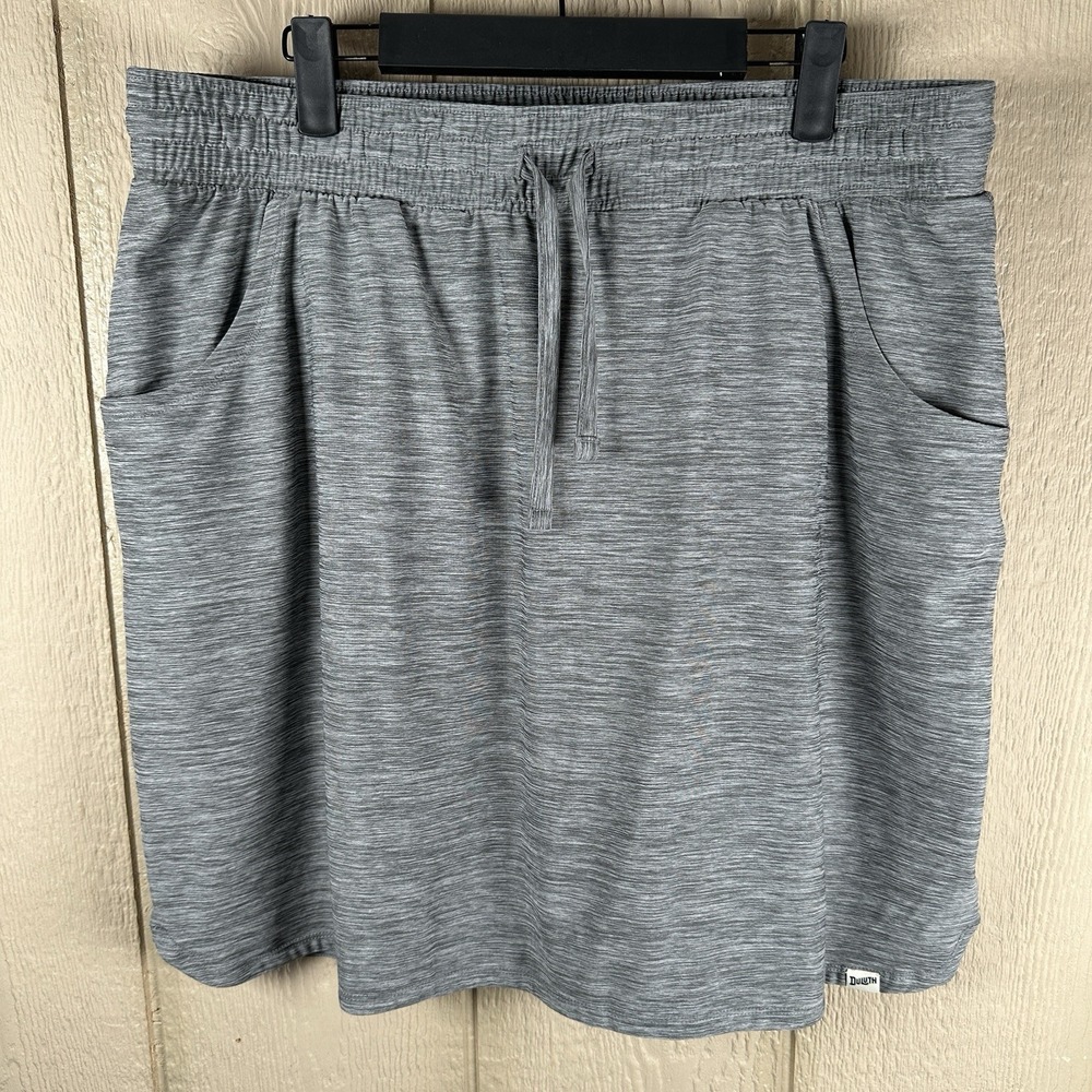 Duluth Armachillo Cooling Knit Skort Womens Large Gray 60554 UPF 50 Pockets
